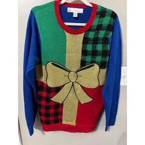 Multi Color Jolly Sweater Medium Holiday Ugly Sweater